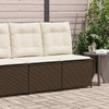 Hagemøbelsofa med pute Brun Poly rattan