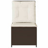 Hagemøbelsofa med pute Brun Poly rattan