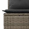 Hagemøbelsofa med pute Grå Poly rattan