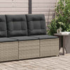 Hagemøbelsofa med pute Grå Poly rattan