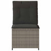 Hagemøbelsofa med pute Grå Poly rattan
