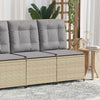 Hagemøbelsofa med pute Beige Poly rattan