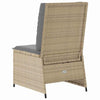 Hagemøbelsofa med pute Beige Poly rattan
