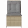 Hagemøbelsofa med pute Beige Poly rattan