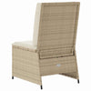 Hagemøbelsofa med pute Beige Poly rattan