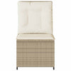 Hagemøbelsofa med pute Beige Poly rattan