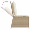 Hagemøbelsofa med pute Beige Poly rattan