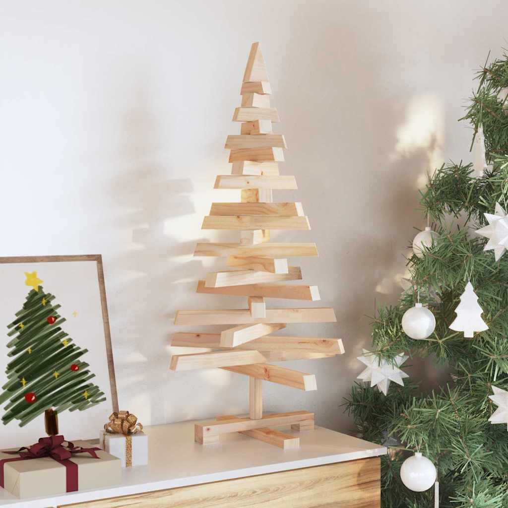 Juletre med stativ Naturlig 90 cm Heltre furu