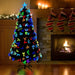 Kunstig juletre med 120 LED med stativ grønn 120 cm PVC