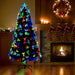 Kunstig juletre med 160 LED med stativ grønn 150 cm PVC