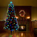 Kunstig juletre med 300 LED med stativ grønn 240 cm PVC