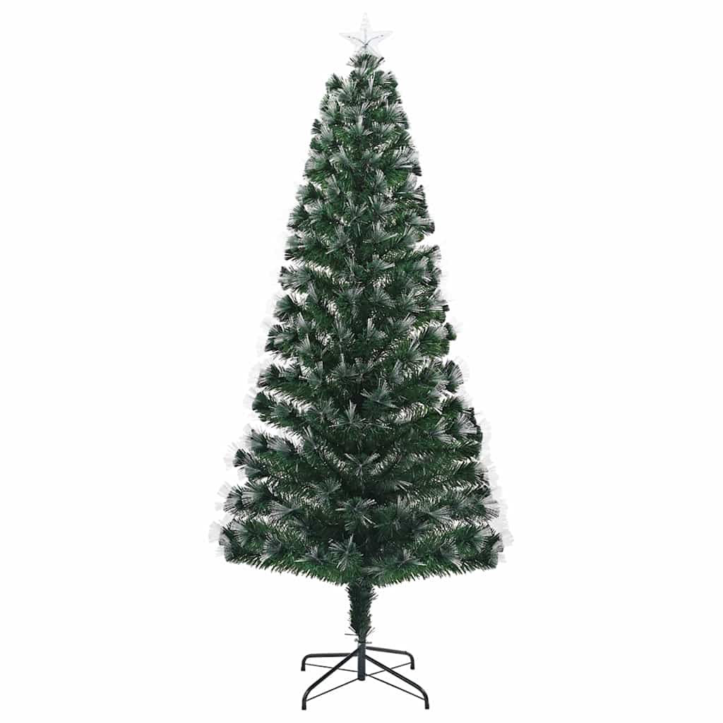 Kunstig juletre med 300 LED med stativ grønn 240 cm PVC