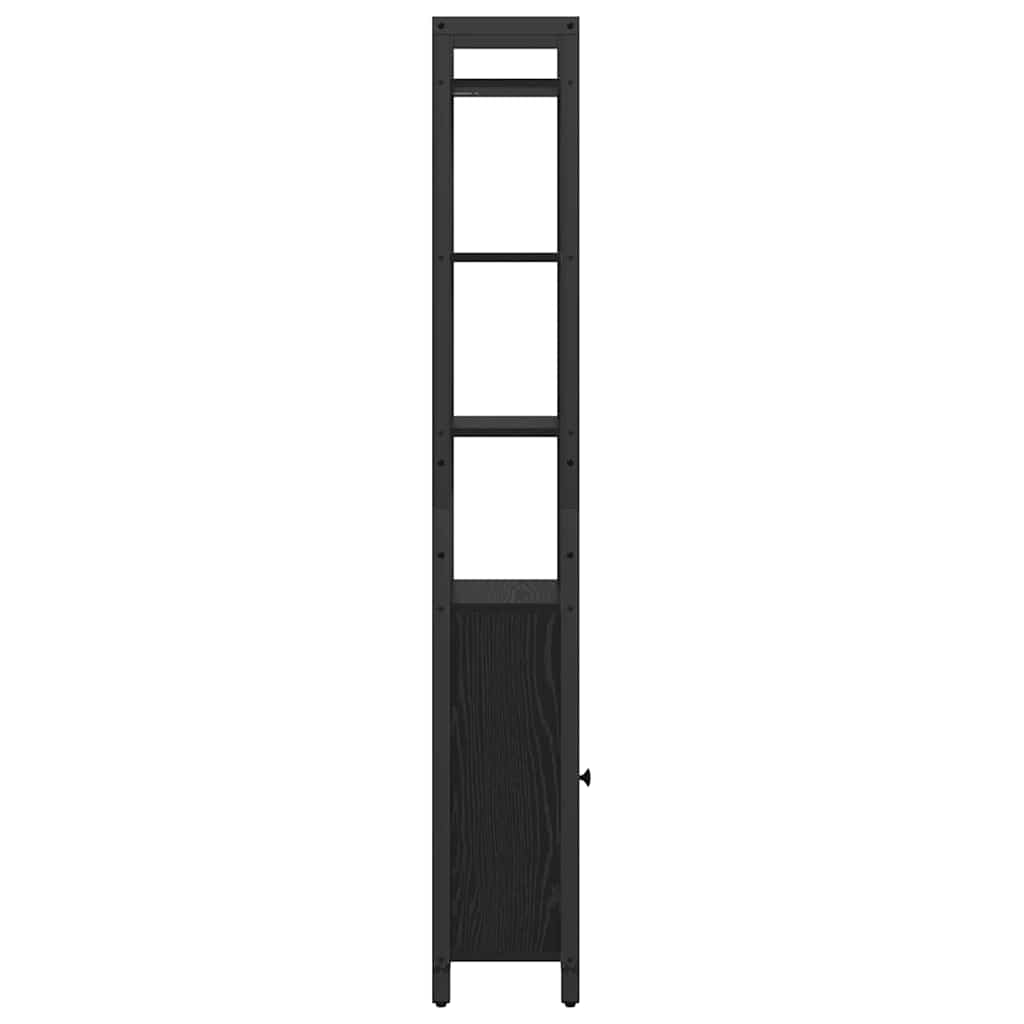 Bokskap Svart Eik 40 x 24 x 161 cm Konstruert tre