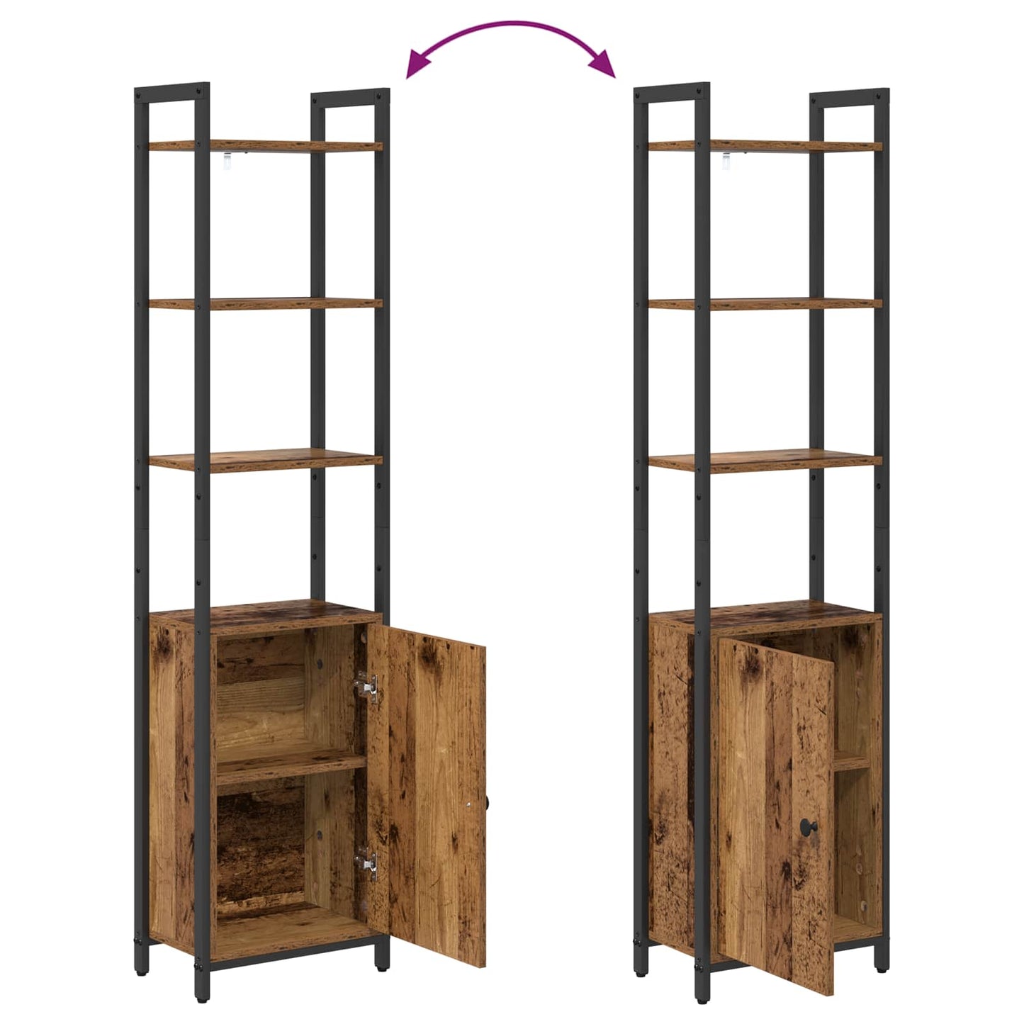 Bokskap Gamle tre 40 x 24 x 161 cm Konstruert tre