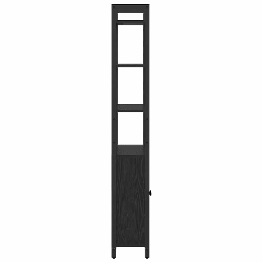 Bokskap Svart Eik 60 x 24 x 161 cm Konstruert tre