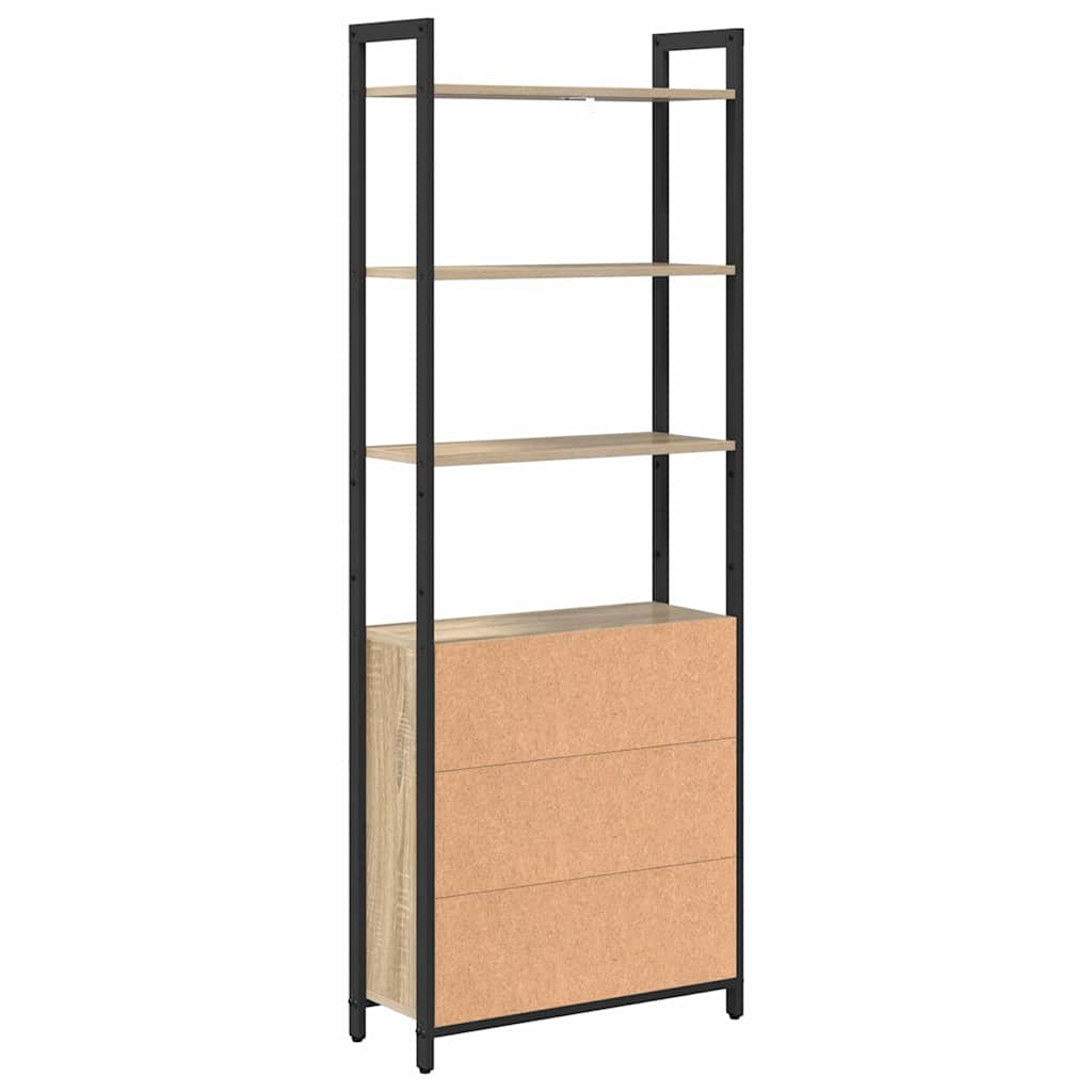 Bokskap Sonoma eik 60 x 24 x 161 cm Konstruert tre