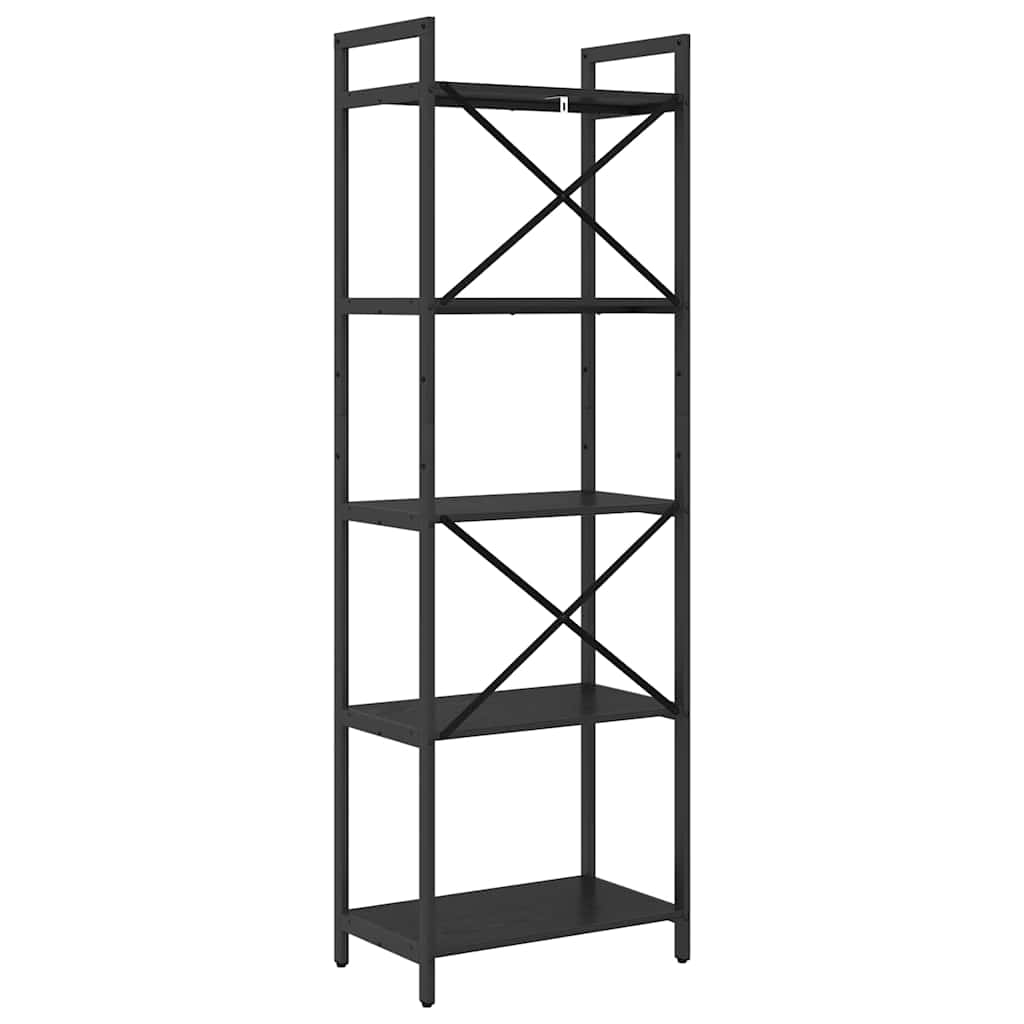 Bokhylle Svart Eik 56 x 34 x 171 cm Konstruert tre