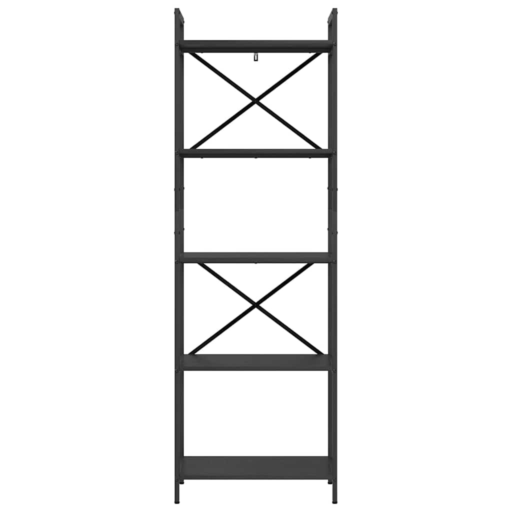 Bokhylle Svart Eik 56 x 34 x 171 cm Konstruert tre