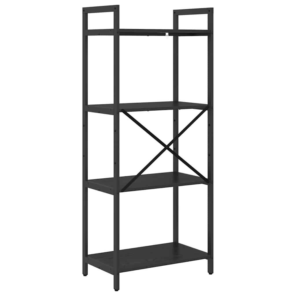 Bokhylle Svart Eik 56 x 34 x 133,5 cm Konstruert tre