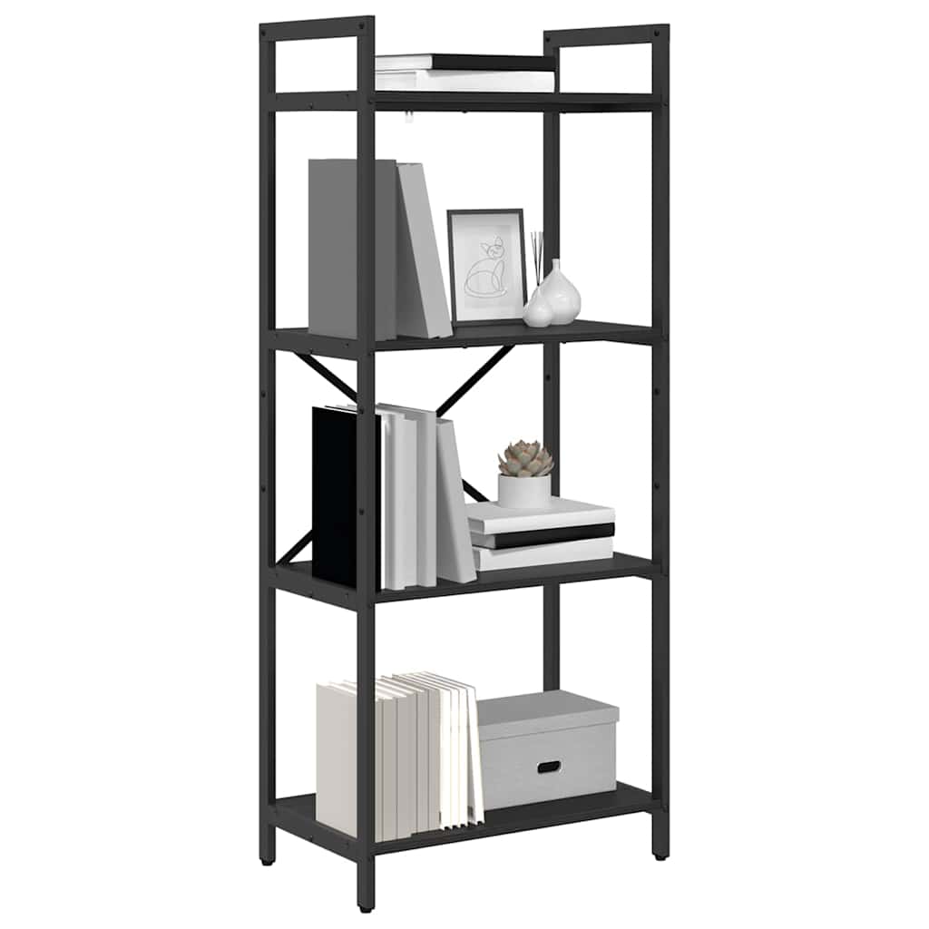 Bokhylle Svart Eik 56 x 34 x 133,5 cm Konstruert tre
