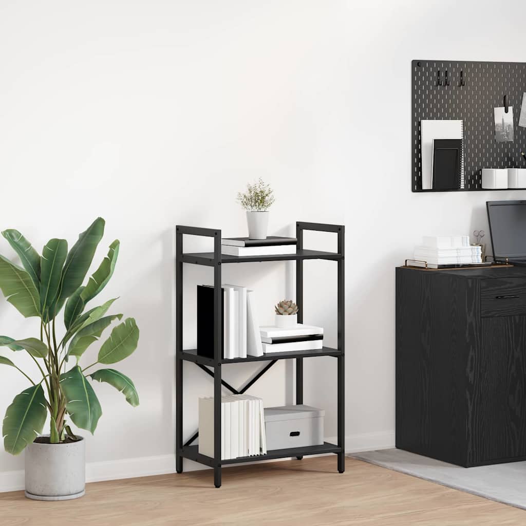 Bokhylle Svart Eik 56 x 34 x 96 cm Konstruert tre
