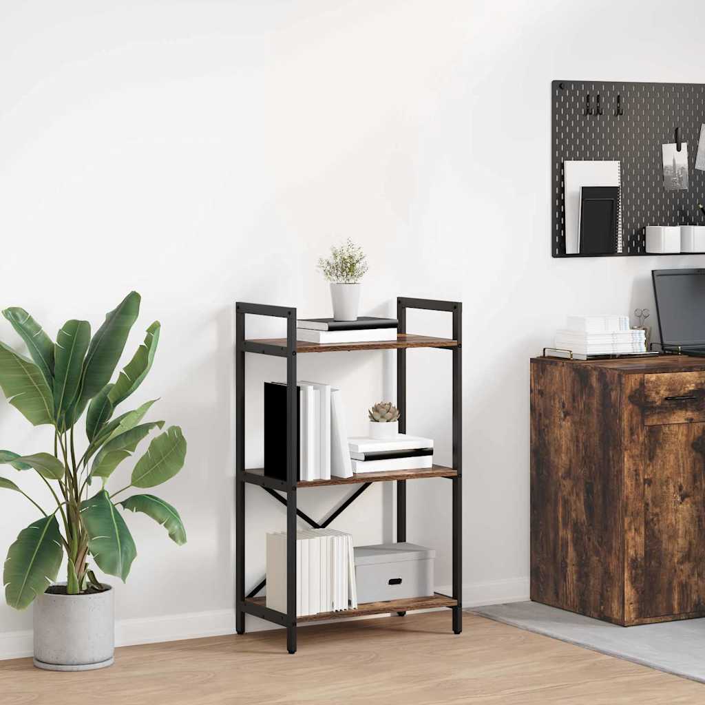 Bokhylle Røkt eik 56 x 34 x 96 cm Konstruert tre