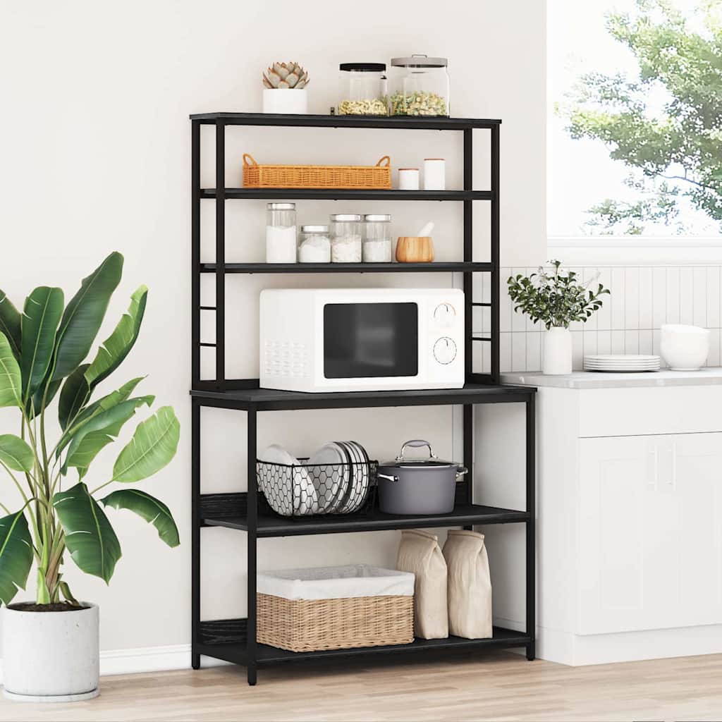 Kjøkkenskap Svart Eik 100 x 40 x 168 cm Konstruert tre