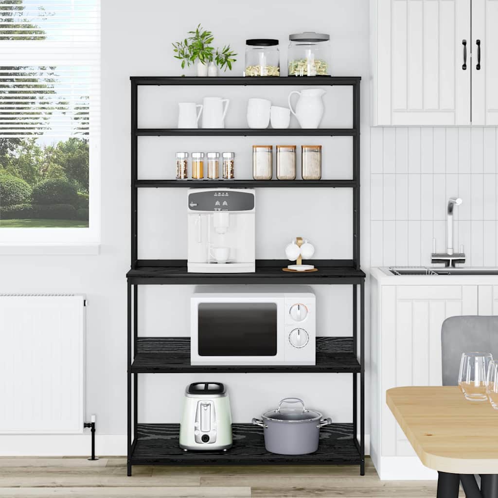 Kjøkkenskap Svart Eik 100 x 40 x 168 cm Konstruert tre