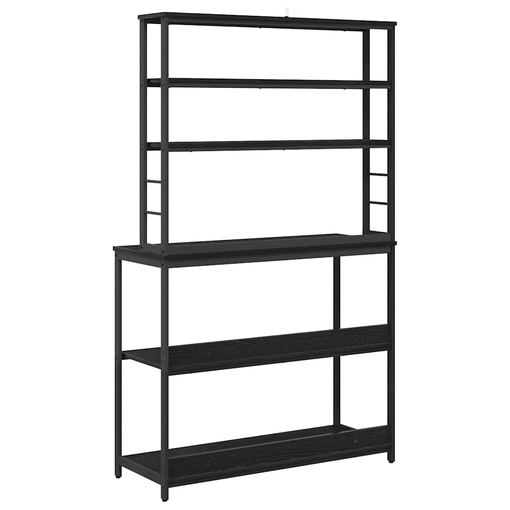 Kjøkkenskap Svart Eik 100 x 40 x 168 cm Konstruert tre