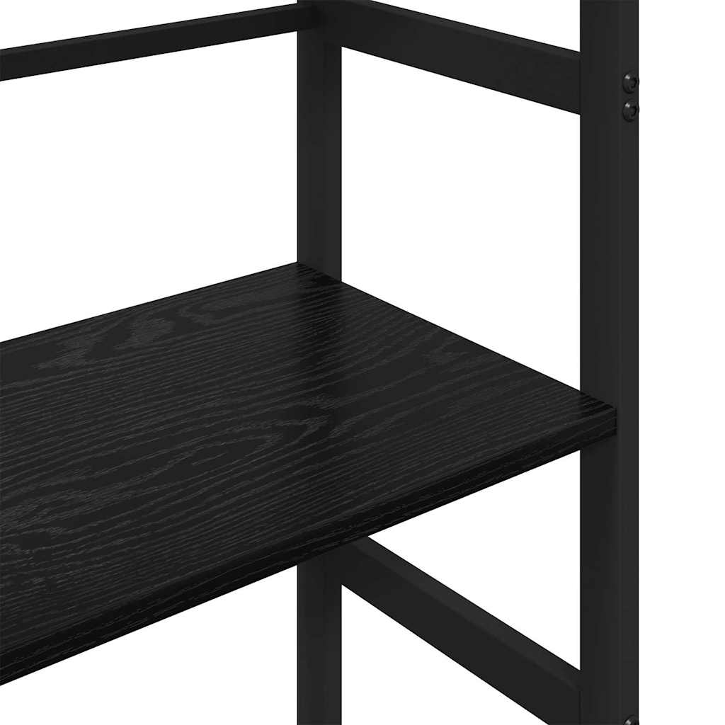 Bokhylle Svart Eik 40 x 29,5 x 149 cm Konstruert tre