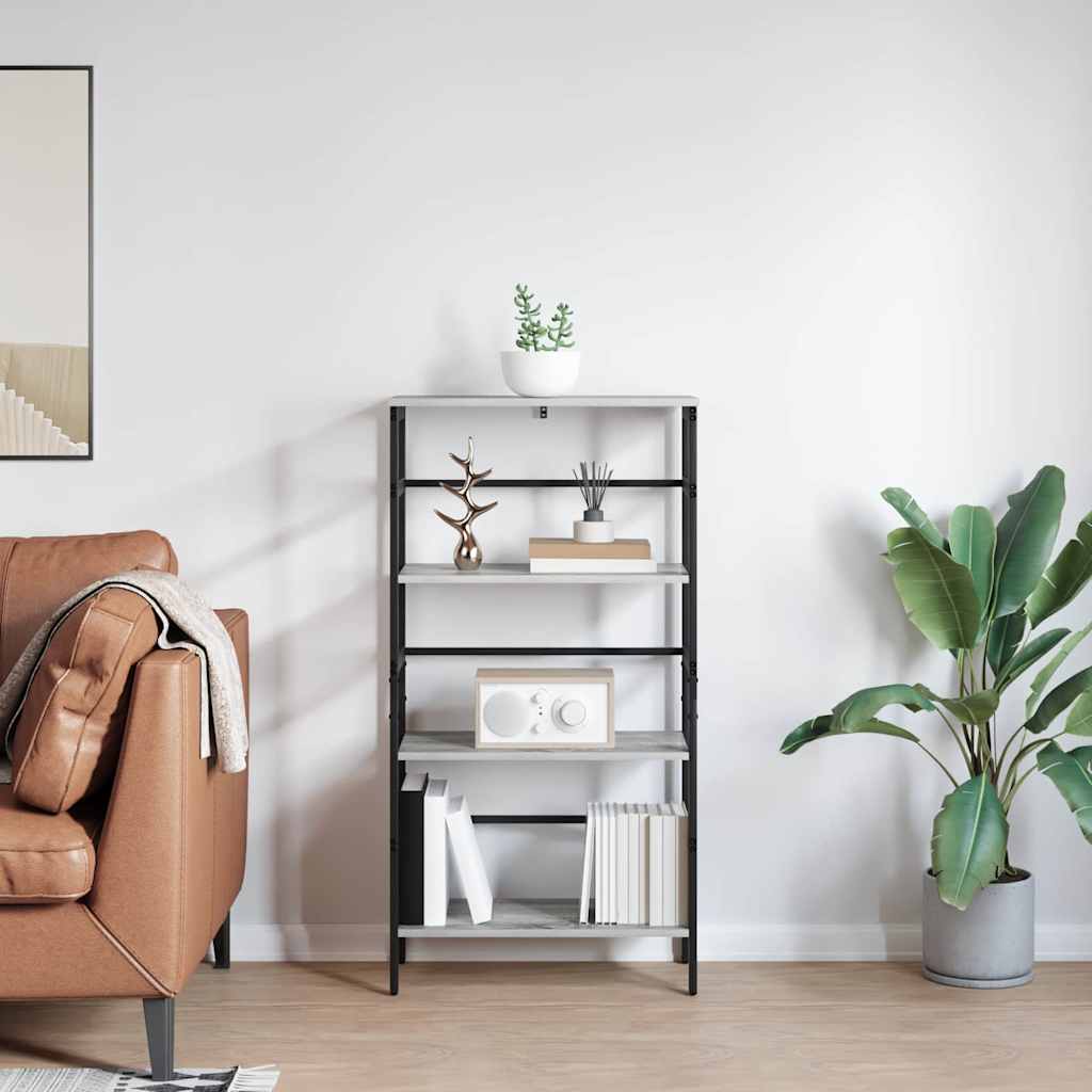 Bokhylle Grå Sonoma 60 x 29,5 x 115 cm Konstruert tre