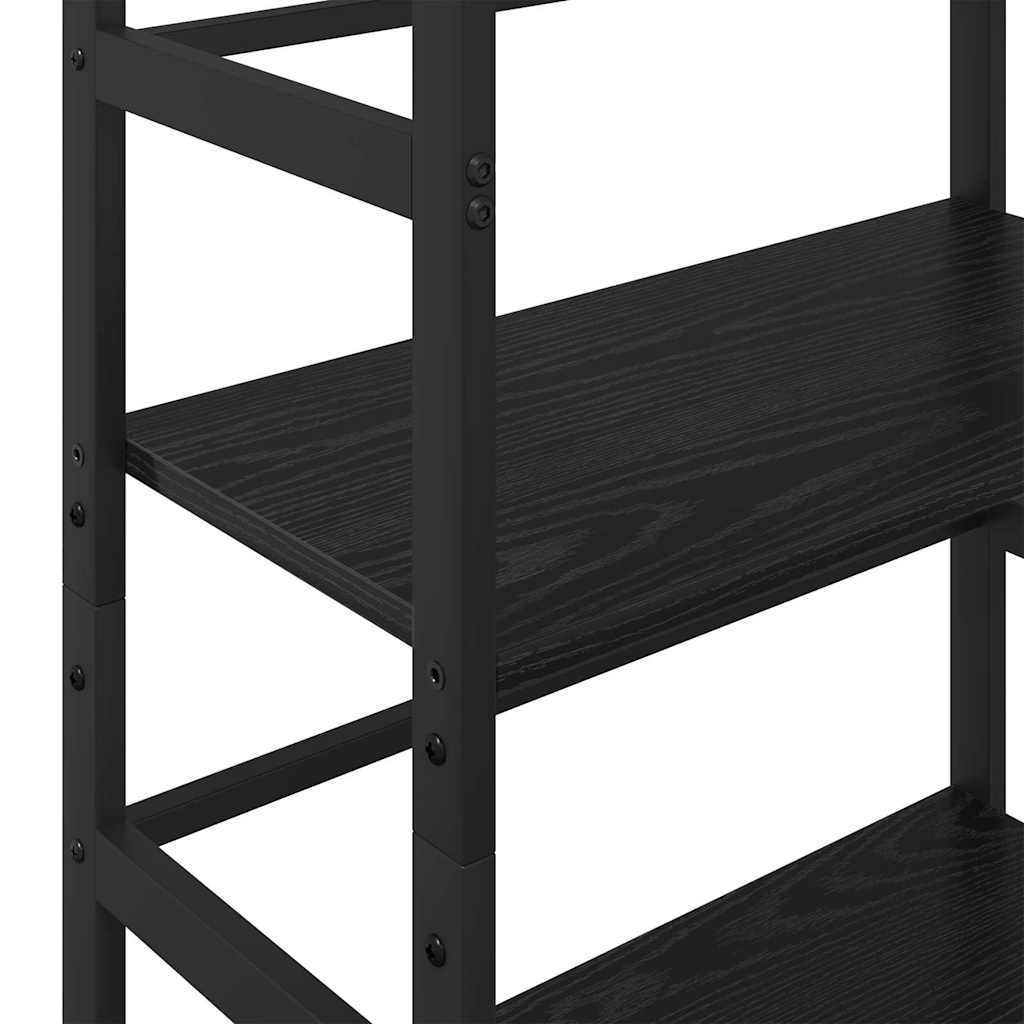 Bokhylle Svart Eik 60 x 29,5 x 149 cm Konstruert tre