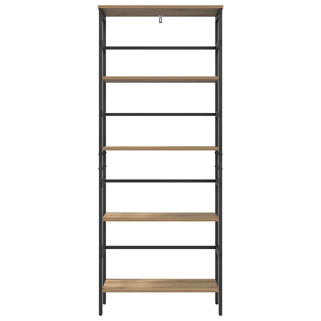 Bokhylle 4 nivåer 60 x 29,5 x 149 cm Konstruert tre Artisan Eik