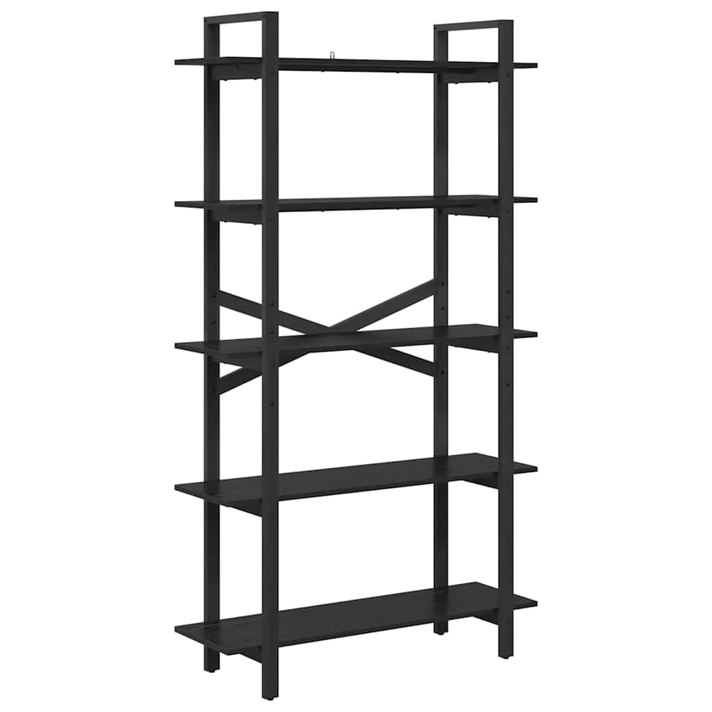 Bokhylle Svart Eik 100 x 33,5 x 178 cm Konstruert tre