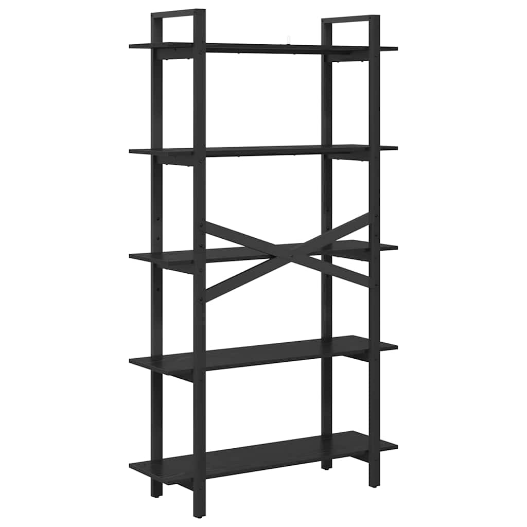 Bokhylle Svart Eik 100 x 33,5 x 178 cm Konstruert tre