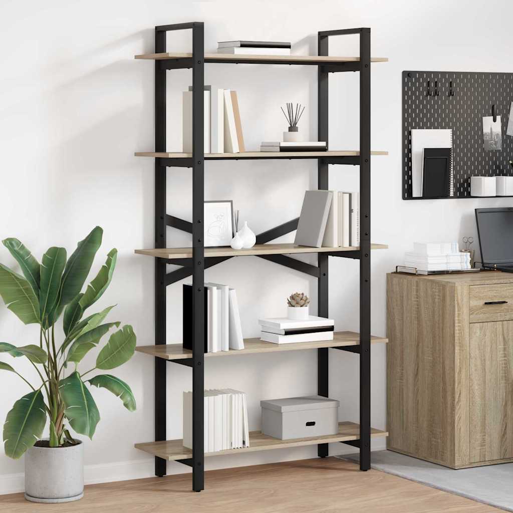 Bokhylle Sonoma eik 100 x 33,5 x 178 cm Konstruert tre
