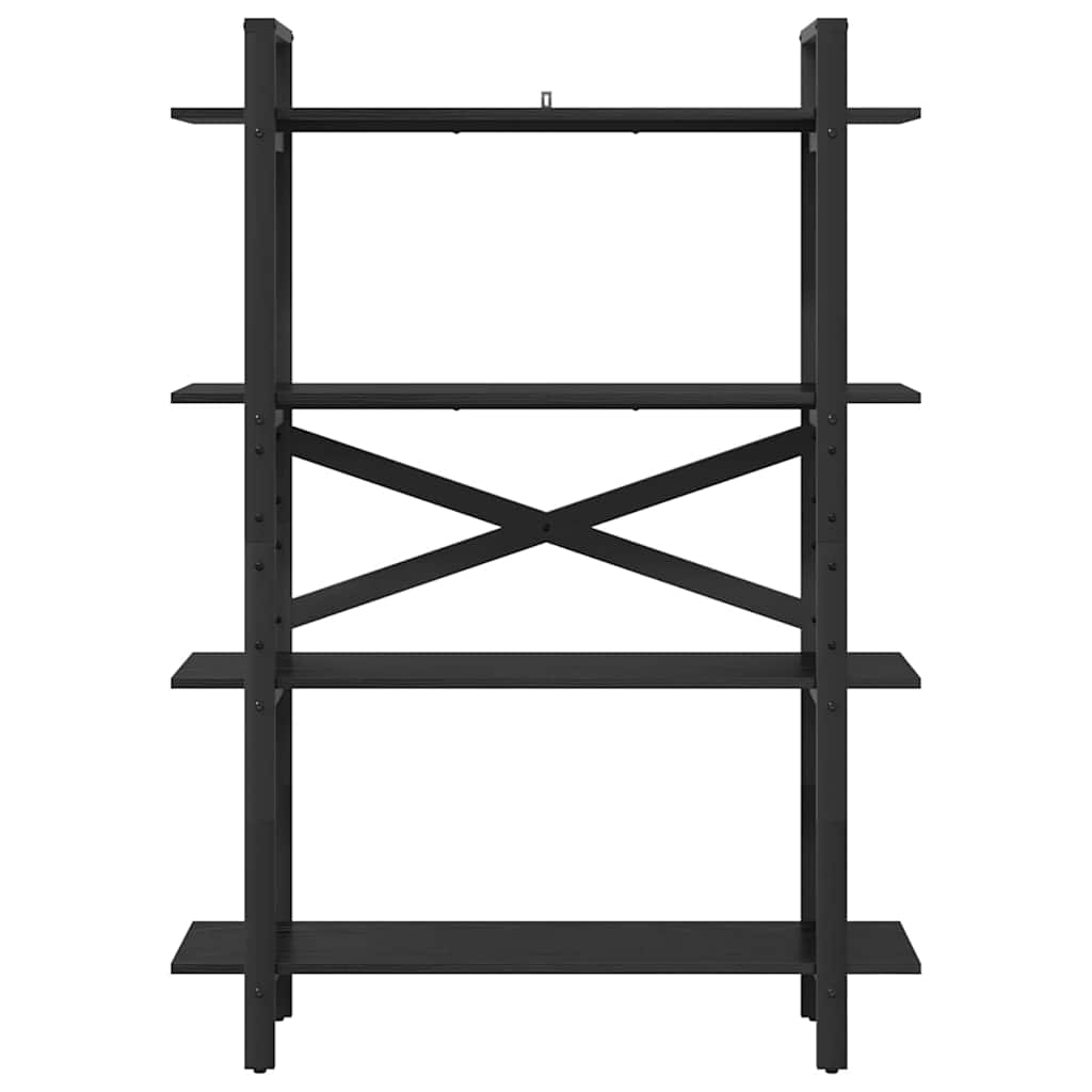 Bokhylle Svart Eik 100 x 33,5 x 140 cm Konstruert tre