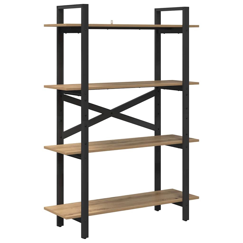 Bokhylle 4 nivåer 100 x 33,5 x 140 cm Konstruert tre