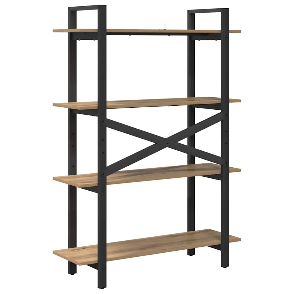 Bokhylle 4 nivåer 100 x 33,5 x 140 cm Konstruert tre