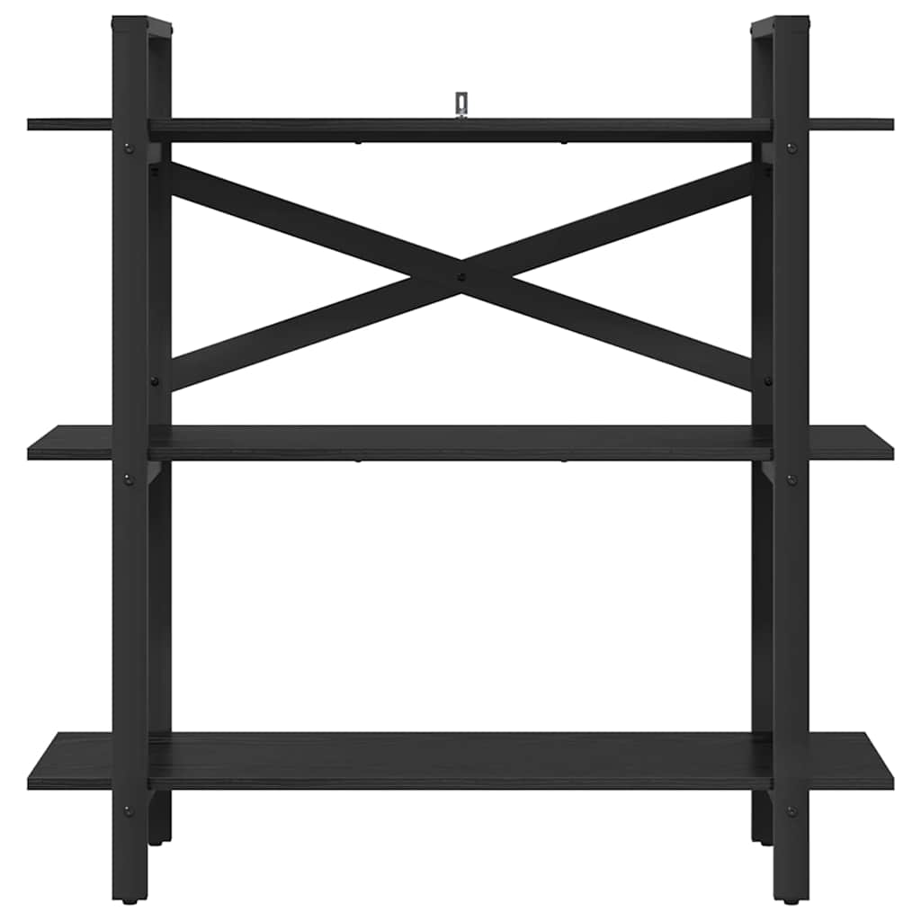 Bokhylle Svart Eik 100 x 33,5 x 102 cm Konstruert tre
