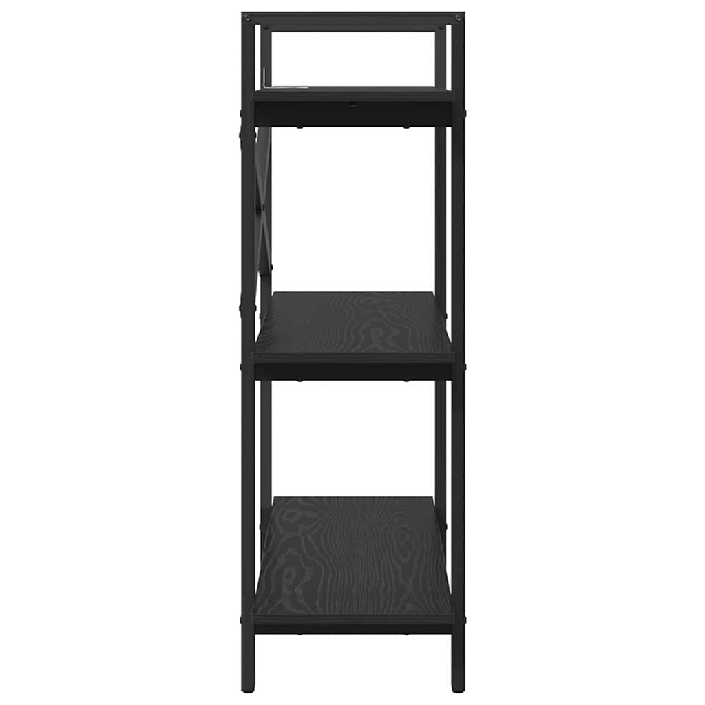 Bokhylle Svart Eik 100 x 33,5 x 102 cm Konstruert tre
