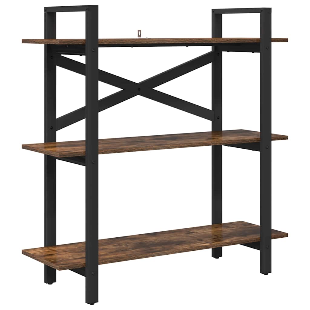 Bokhylle Røkt eik 100 x 33,5 x 102 cm Konstruert tre