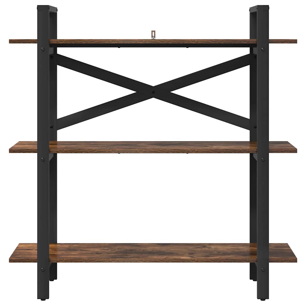 Bokhylle Røkt eik 100 x 33,5 x 102 cm Konstruert tre