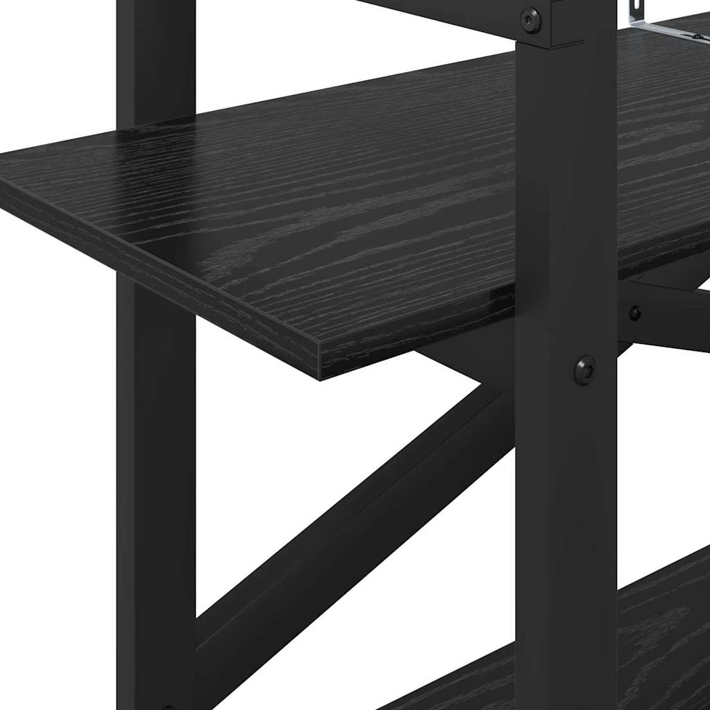 Bokhylle Svart Eik 100 x 33,5 x 64 cm Konstruert tre