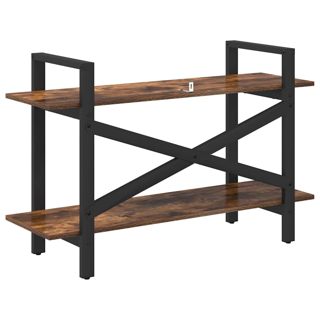 Bokhylle Røkt eik 100 x 33,5 x 64 cm Konstruert tre