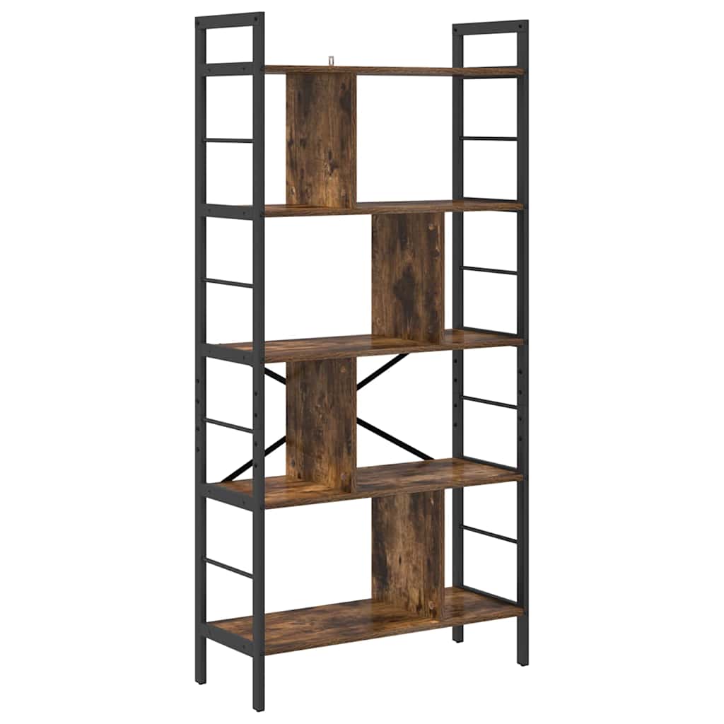 Bokhylle Røkt eik 75 x 30 x 156 cm Konstruert tre