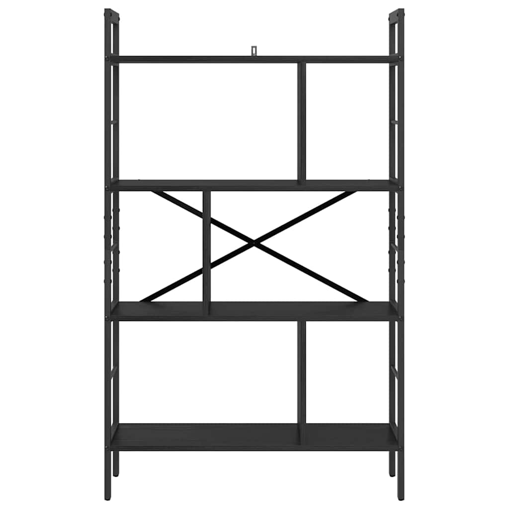 Bokhylle Svart Eik 75 x 30 x 123,5 cm Konstruert tre