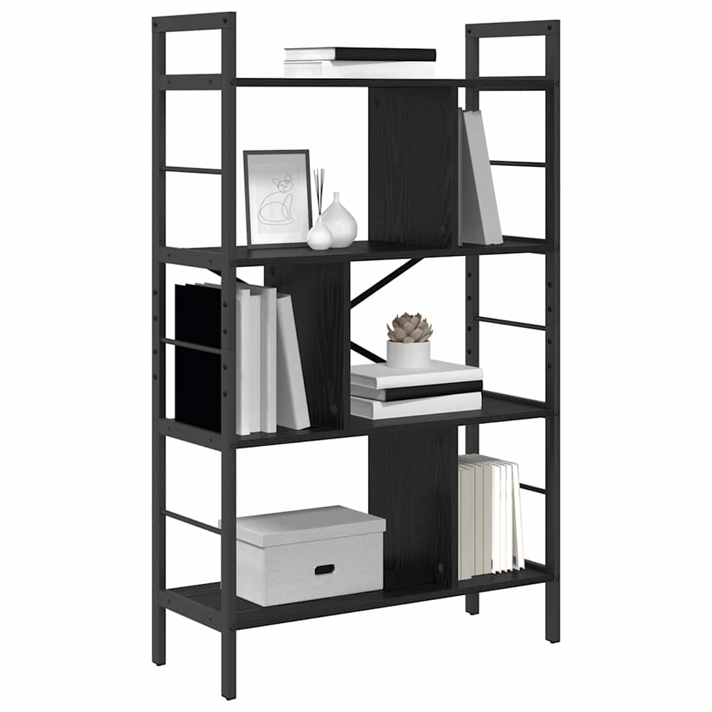 Bokhylle Svart Eik 75 x 30 x 123,5 cm Konstruert tre