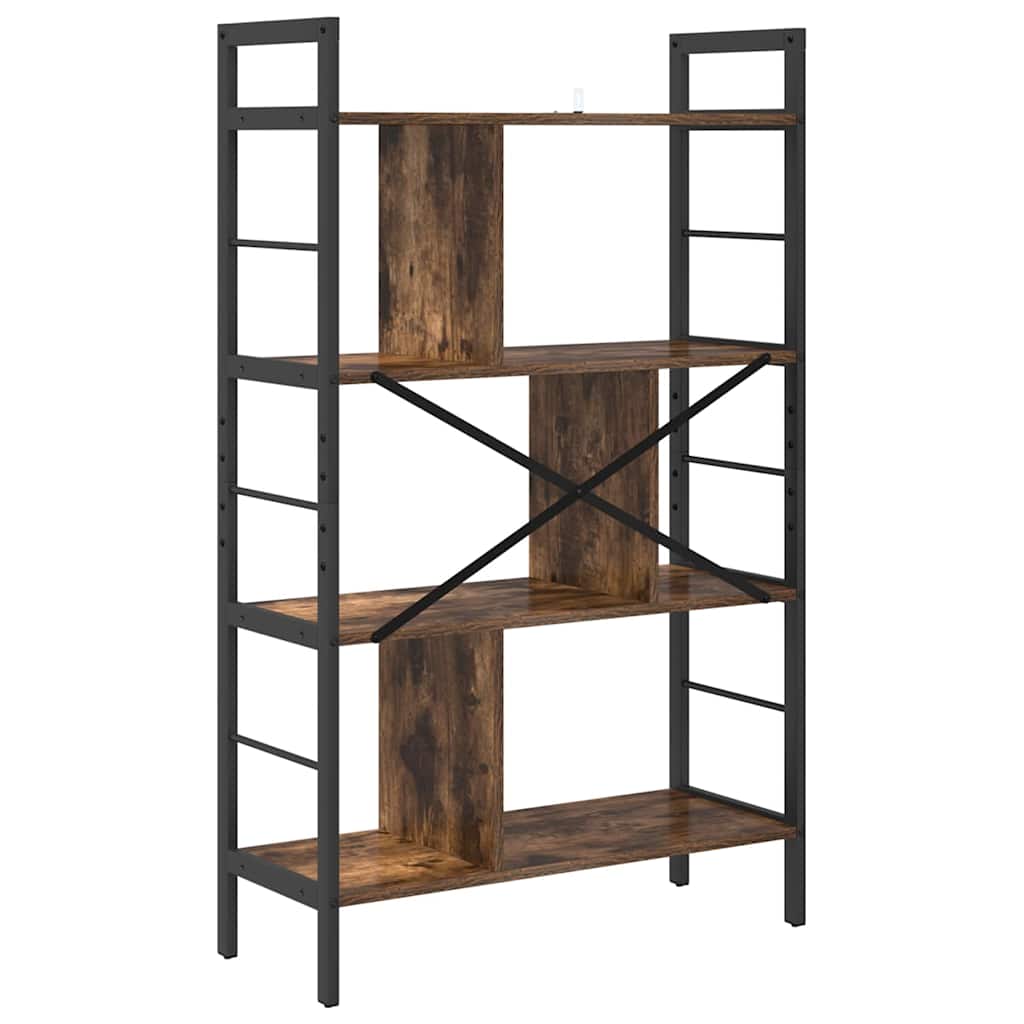 Bokhylle Røkt eik 75 x 30 x 123,5 cm Konstruert tre