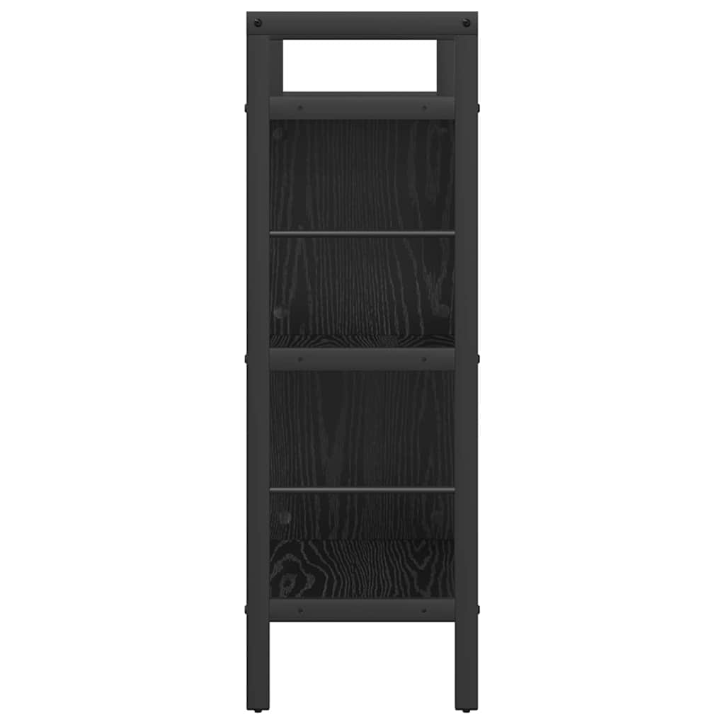 Bokhylle Svart Eik 75 x 30 x 91 cm Konstruert tre